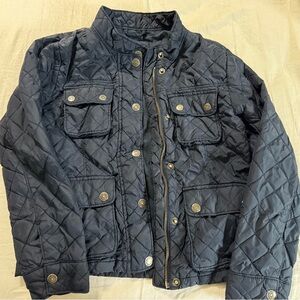 Kids Quilted Jacket - navy